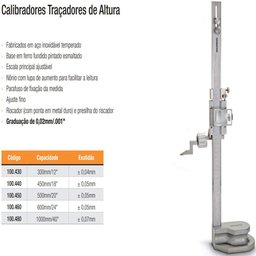 Calibrador Traçador de Altura - Cap. 300mm/12 - Digimess - 3