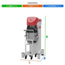 Ver imagem 5 de Batedeira Planetária de Coluna 38l Profissional 4 Velocidades 1,5cv Epóxi Bp 38 G2 e 220v - Gpaniz