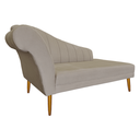 Ver imagem 4 de Recamier Divã Pés Palito para Sala Cecilia 1.60cm Suede Cappuccino - Incasa Decor