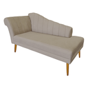 Ver imagem 5 de Recamier Divã Pés Palito para Sala Cecilia 1.60cm Suede Cappuccino - Incasa Decor