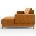 Ver imagem 7 de Sofá 3 Lugares 200cm Living com Chaise Direito Kayrós D05 Sintético Whisky - Mpozenato