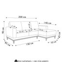 Ver imagem 4 de Sofá 3 Lugares 200cm Living com Chaise Direito Kayrós D05 Sintético Whisky - Mpozenato