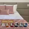 Peseira cama casal 200 x 50cm varias cores rosa:ROSE - 4