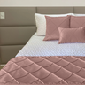 Peseira cama casal 200 x 50cm varias cores rosa:ROSE - 1
