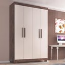 Ver imagem 2 de Guarda-Roupa Solteiro Lisboa 4 Portas 2 Gavetas com Pés