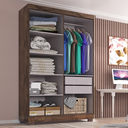 Ver imagem 3 de Guarda-Roupa Solteiro Lisboa 4 Portas 2 Gavetas com Pés