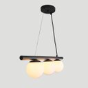 Ver imagem 4 de Lustre Pendente Figo Preto - 3 Globos Esfera de Vidro Branco - 3-2620-3-br