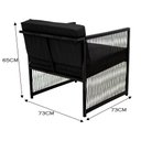 Ver imagem 4 de Conjunto para Área Externa de Fibra Sintética - 02 Poltronas Namoradeira Mesa de Centro Santiago