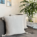 Ver imagem 1 de Capa para Almofada Quadrada - Tricô - Off White Almofadas Estilo