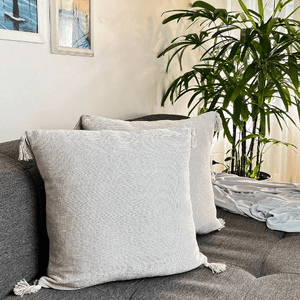 Capa para Almofada Quadrada - Tricô - Off White Almofadas Estilo