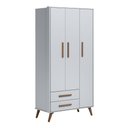 Ver imagem 1 de Guarda Roupa Roupeiro Infantil Qencanto Retrô Qmovi Cinza