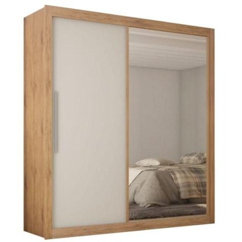 Guarda Roupas 2 Portas Solteiro Real Madeirado Off White