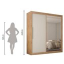 Ver imagem 4 de Guarda Roupas 2 Portas Solteiro Real Madeirado Off White