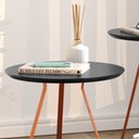 Ver imagem 3 de Mesinha Canto Lateral Decorativa Redonda Sofia Pés Ferro