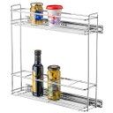 Ver imagem 2 de Porta Tempero Aramado Deslizante para Armário Cozinha 44,5x12x37,5cm Aço Cromado