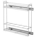 Ver imagem 1 de Porta Tempero Aramado Deslizante para Armário Cozinha 44,5x12x37,5cm Aço Cromado