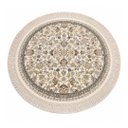 Ver imagem 1 de Tapete Redondo Persa Bege 150x150cm Antialérgico com Antiderrapante para Sala e Quarto
