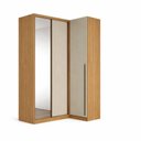 Ver imagem 2 de Módulo de Canto Porta de Correr com Espelho 3 Portas 100% Mdf Altezza Trend