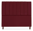 Ver imagem 1 de Cabeceira de Cama Box Carla Casal 140 Cm Suede Bordo do Lar Móveis e Decoração