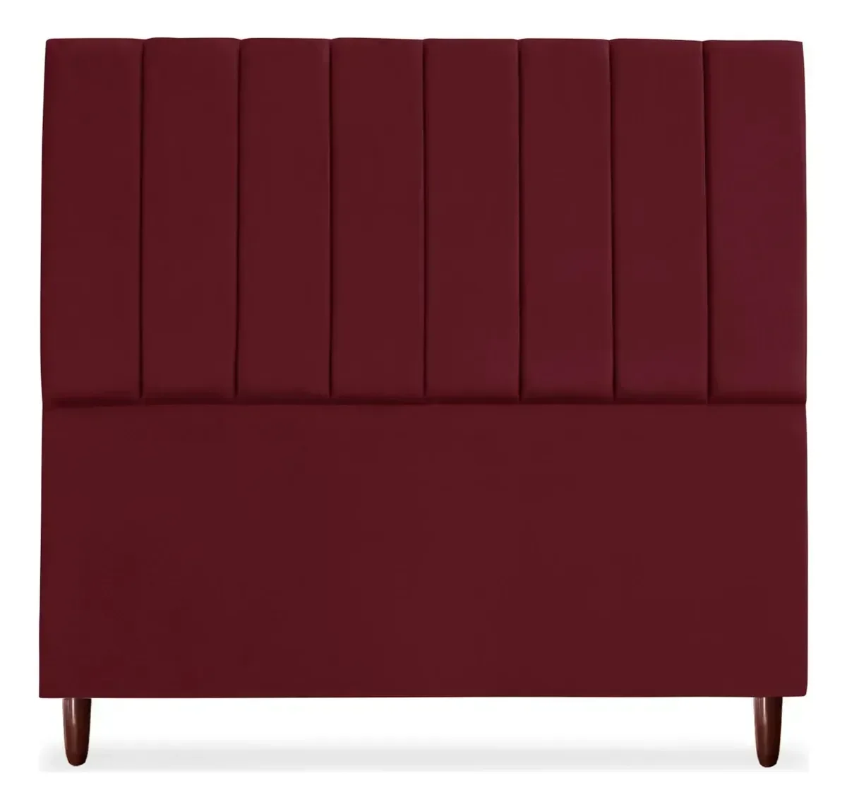 Cabeceira de Cama Box Carla Casal 140 Cm Suede Bordo do Lar Móveis e Decoração