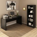 Ver imagem 2 de Conjunto para Escritório Preto Mesa e Estante Tecnomobili