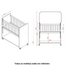 Ver imagem 3 de Berço de Bebê com Rodinhas com Grade Móvel Jasmin Branco
