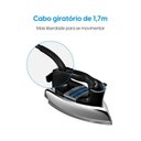 Ver imagem 4 de Ferro a Seco Elgin Vintage Pass 1250W Base Cerâmica Preto e Azul 110V