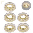 Ver imagem 1 de 5 Spot Embutir De Cristal K9 Inox Dourado Redondo MR16 Lup62