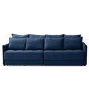 Ver imagem 5 de Sofá Sem Caixa Retrátil Reclinável 2,50m Carol Veludo Azul Adonai Estofados