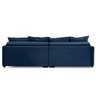 Sofá Sem Caixa Retrátil Reclinável 2,50m Carol Veludo Azul Adonai Estofados - 7