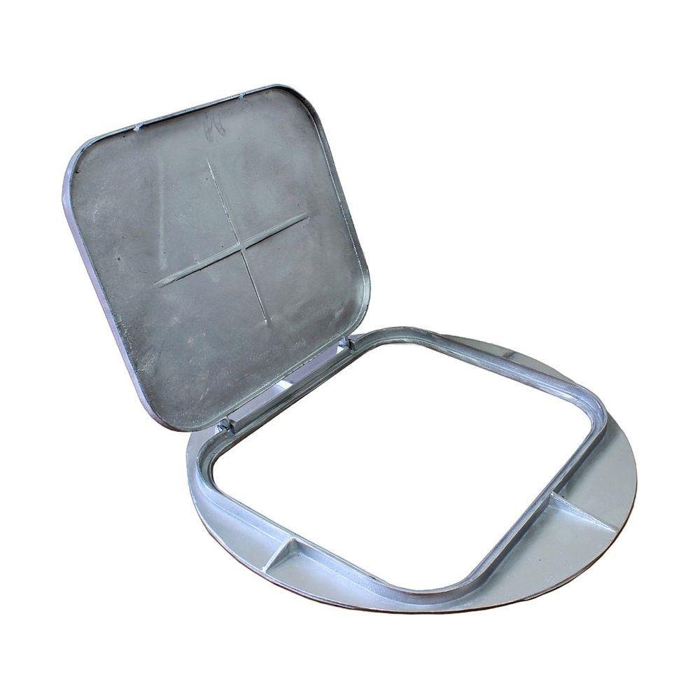 Tampa Tampão de Chão Articulado T33 com Aba Redondo 58x49cm - 2