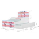 Ver imagem 3 de Mini Cama Infantil com Auxiliar Pop Pequenas Bailarinas com Colchões