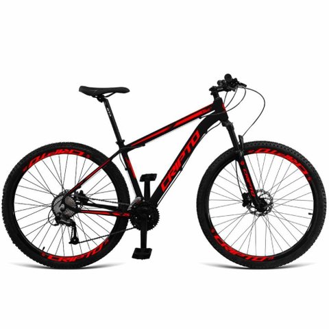 Bicicleta Aro 29 Cripto 21 Marchas Freios Disco C- Suspensão - Preto-vermelho - 17" Preto-vermelho
