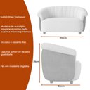 Ver imagem 4 de Sofá 2 Lugares Esther Courino Marrom | Linho Off White - Sallar Home
