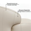 Ver imagem 4 de Poltrona de Couro Legítimo Giratória Gana