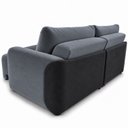 Ver imagem 6 de Sofá Cama Casal Retrátil e Reclinável 3 Lugares Bicolor Chumbo / Preto 196cm
