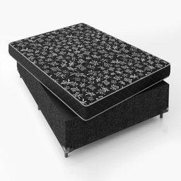 Cama Box Viúva + Colchão Espuma D20 - 51x128x188cm - e-Shop Casa - Suede Preto - 6