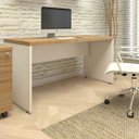 Ver imagem 1 de Escrivaninha Home Office 150cm Tampo 40mm Pés Painel