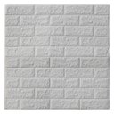 Ver imagem 1 de Painel Placa 3D Auto Adesivo Tijolinho Branco Alto Relevo 70x80cm