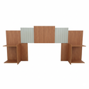Ver imagem 3 de Cabeceira Torino Casal Queen 100% MDF Ajustável 2 Mesas de Cabeceiras Integrados - Nature/Offwhite
