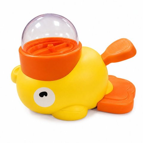 Petisqueira Interativa para Cachorro Alimentador Pet Dispenser de Ração Pato Amarelo