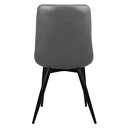 Ver imagem 5 de Kit 3 Cadeiras Chicago Poltrona Estofada Tainá Pu Vintage Retro Pés Preto - Cinza