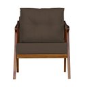 Ver imagem 1 de Poltrona Cadeira Vitoria Base Reforçada - Corino Marrom