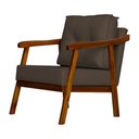 Ver imagem 2 de Poltrona Cadeira Vitoria Base Reforçada - Corino Marrom