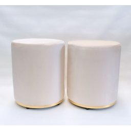 KIT 02 PUFFS PALHA COM BASE DOURADA - 3