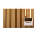Ver imagem 4 de Cabeceira Ripado para Cama de Solteiro Maracá Nature com Mesa de Cabeceira Jatobá com Led Offwhite -
