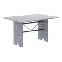 Ver imagem 4 de Conjunto de Mesa Tubular com 4 Cadeiras Lara Prata/Arabesco