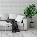 Ver imagem 2 de Papel de Parede Decorativo Geométrico 3d Retangular 1,5m