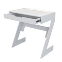 Ver imagem 2 de Conjunto Escrivaninha com Luz Neon - Quente com Aba 1 Gaveta 2 Prateleiras 73cm Branco
