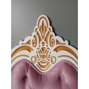 Ver imagem 4 de Cabeceira Entalhada Capitonê P/ Cama Box Solteiro Veludo - Jl